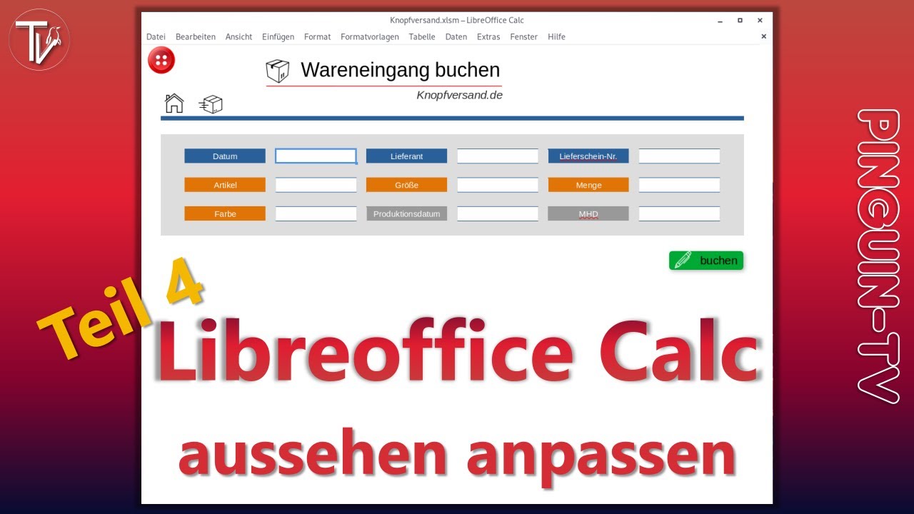 #libreoffice  Calc - optisch anpassen     #linux