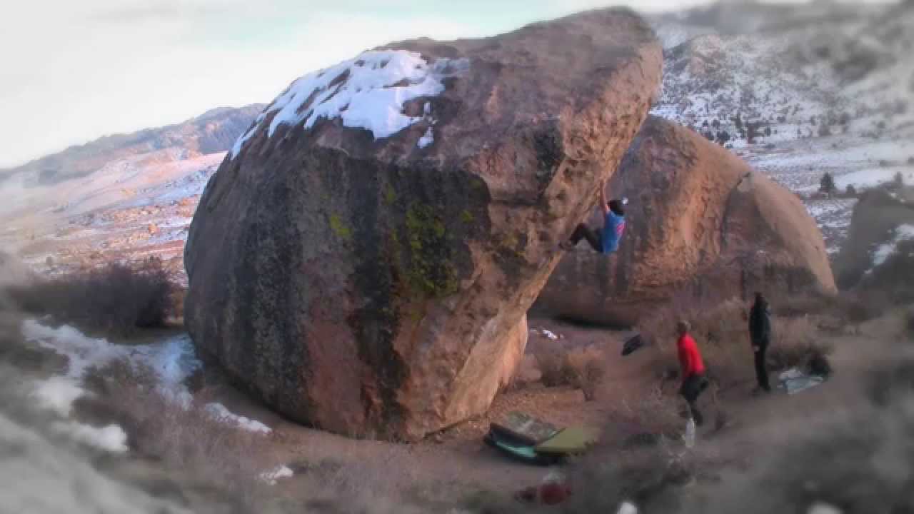 Carlo Traversi climbing Bishop testpieces