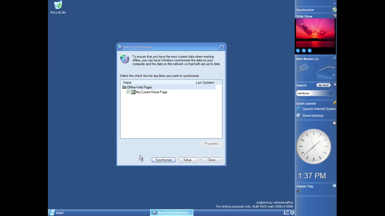 Microsoft Windows Longhorn Build 4029