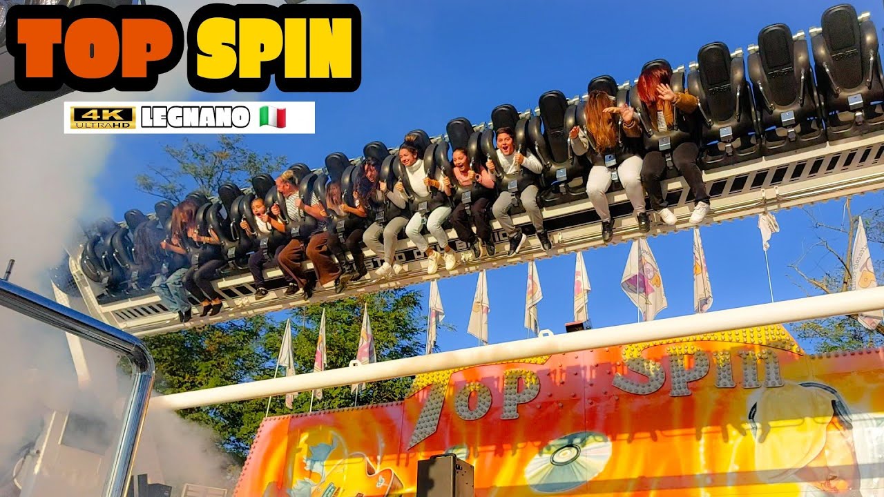 TOP SPIN Rides - Giostre 2024 🇮🇹 Legnano Lunapark 4K