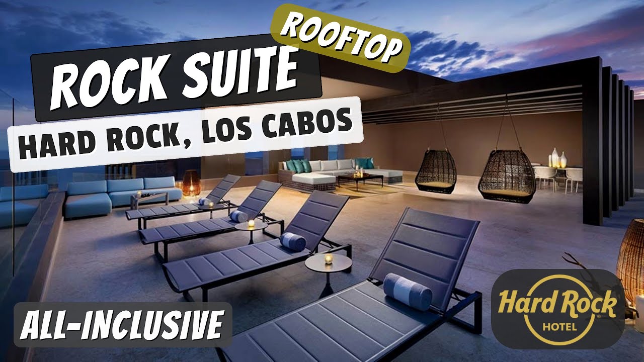 Терраса на крыше отеля Rock Suite Platinum | Hard Rock Hotel, Лос-Кабос | Прогулка в формате 4K |...