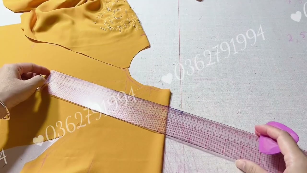 Cách thiết kế cổ thuyền áo dài raglan