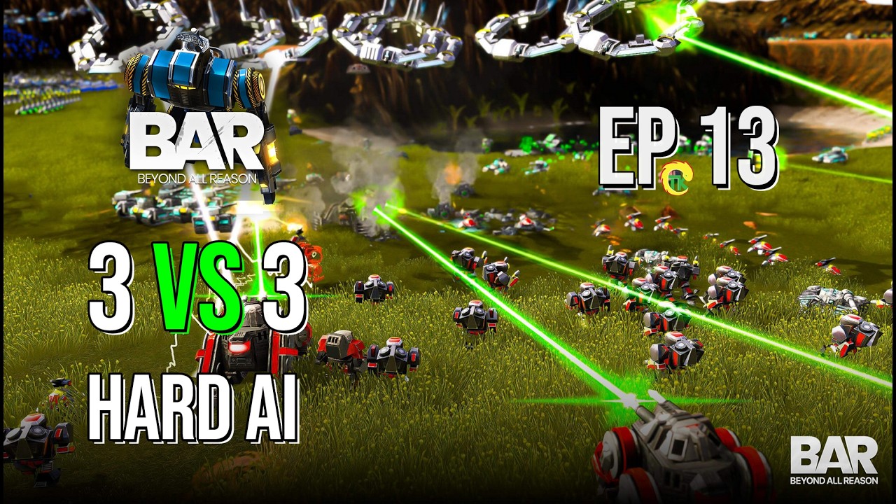 Beyond All Reason | Leveling Up – Against 3 Hard AIs | EP 13 | RTS Games