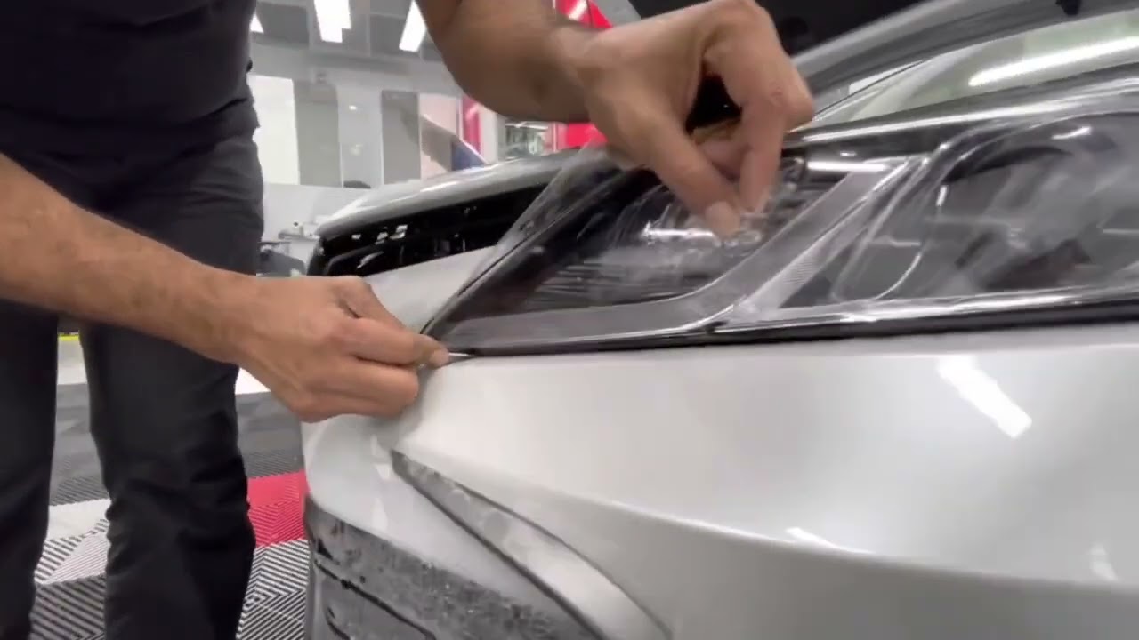 Toyota Camry GLE 2023 Как установить ППФ на капот и бампер автомобиля