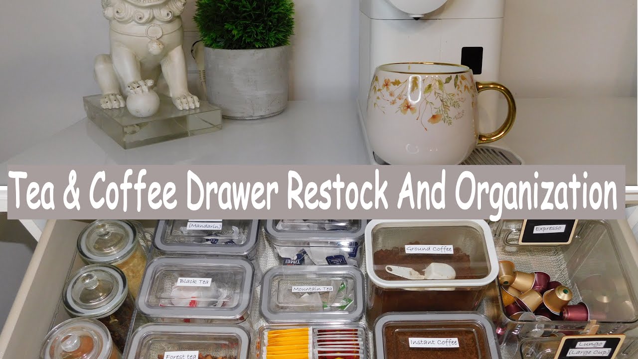 Tea And Coffee Drawer  Restock And Organization (Kitchen Organizing)