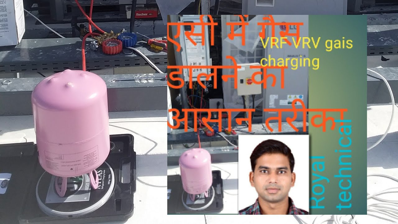 LG multi v 5 gas charging vrf vrv system how to gas charging R 410a Refrigetion ac me gas charging k
