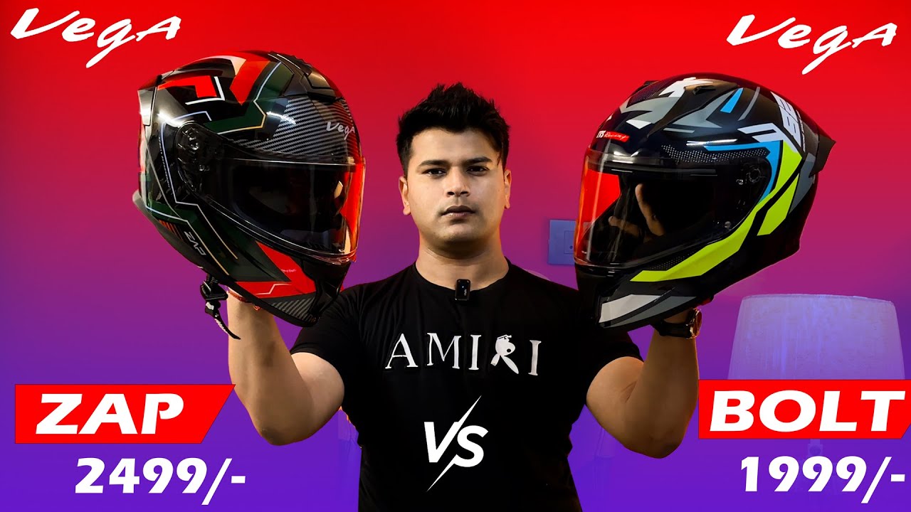 Vega Zap vs Vega Bolt Comparison😍Size, Color & Comfort | Best Helmet Under 2500 for Travel & Ride