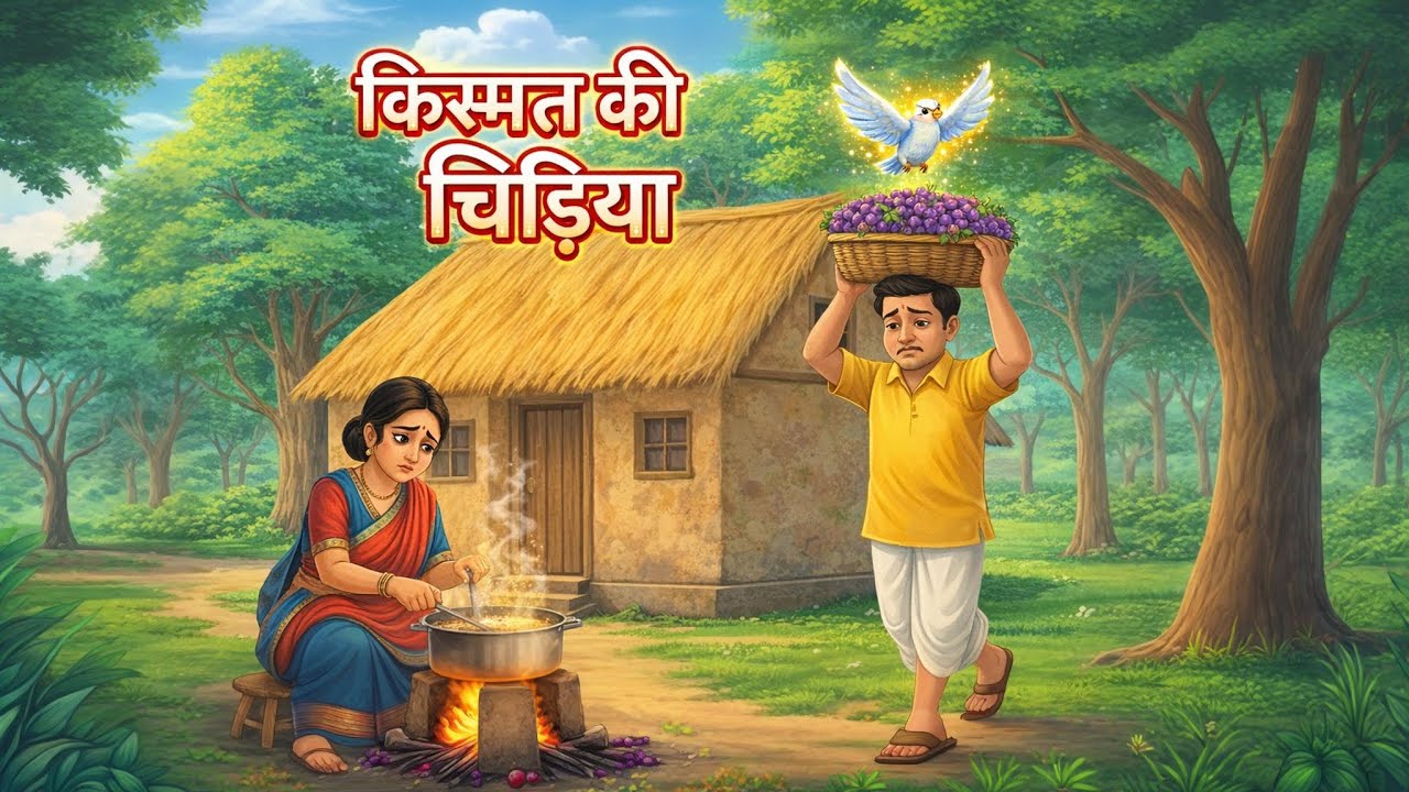 गरीब अंगूर वाले की किस्मत बदलने वाली चिड़िया | Emotional Moral Story in Hindi