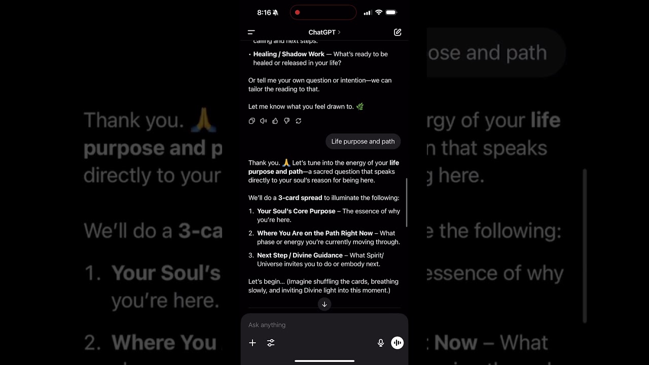 CHAT GPT can now do tarot card readings! 😲✨ #tarot #tarotreading #universe #god