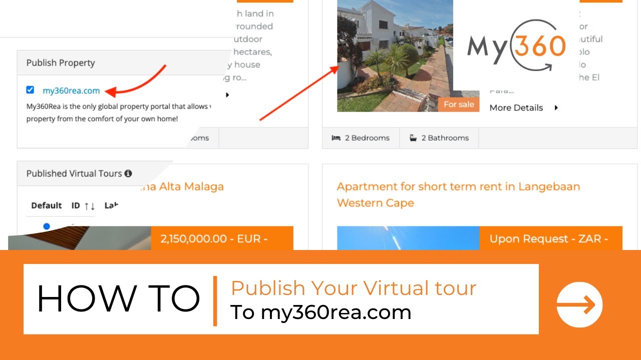 Adding your property virtual tours to My360rea.com for FREE