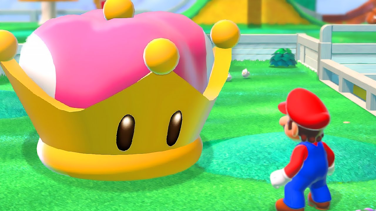What happens when Mario collects the Super Crown in Super Mario 3D World?