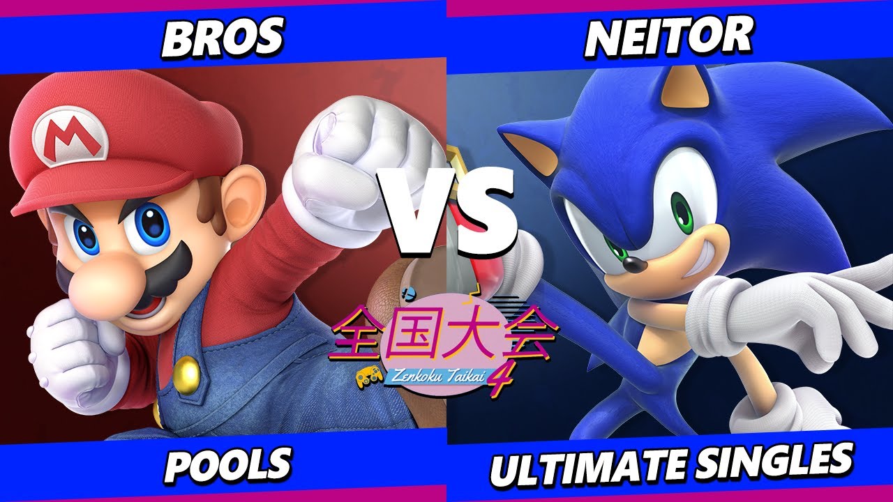 Zenkoku Taikai 4 - Bros (Mario) Vs. Neitor (Sonic) Smash Ultimate - SSBU