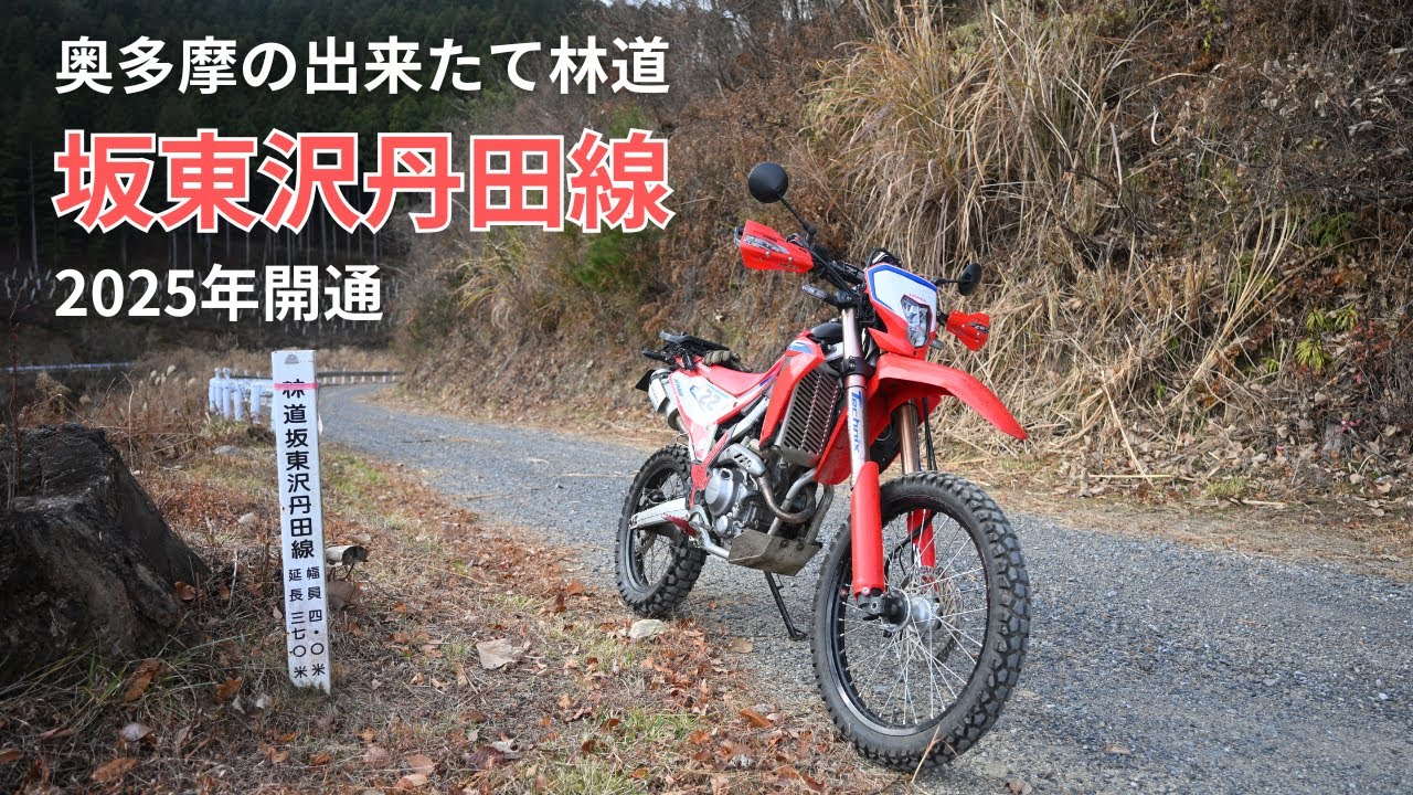 【CRF250L】奥多摩の新しい林道　坂東沢丹田線を走ってみた【林道ツーリング】