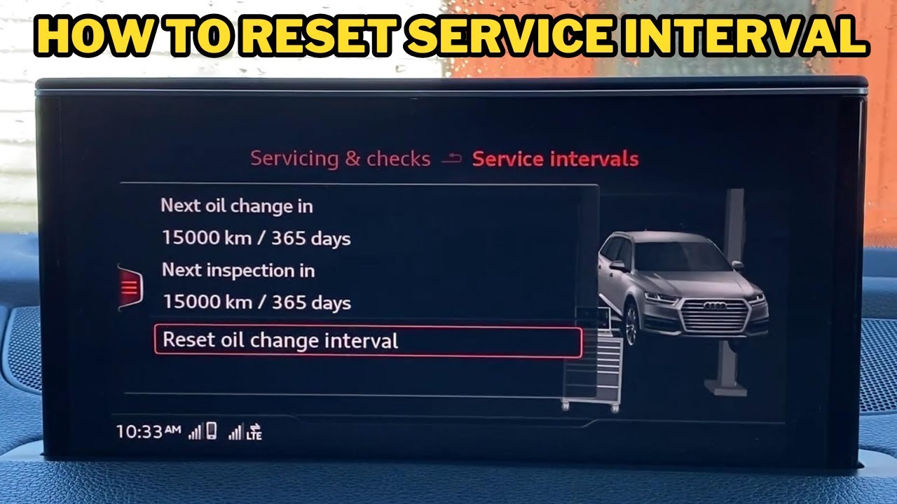 How To Reset Oil and Inspection Service Intervals on your Audi Q7 2018