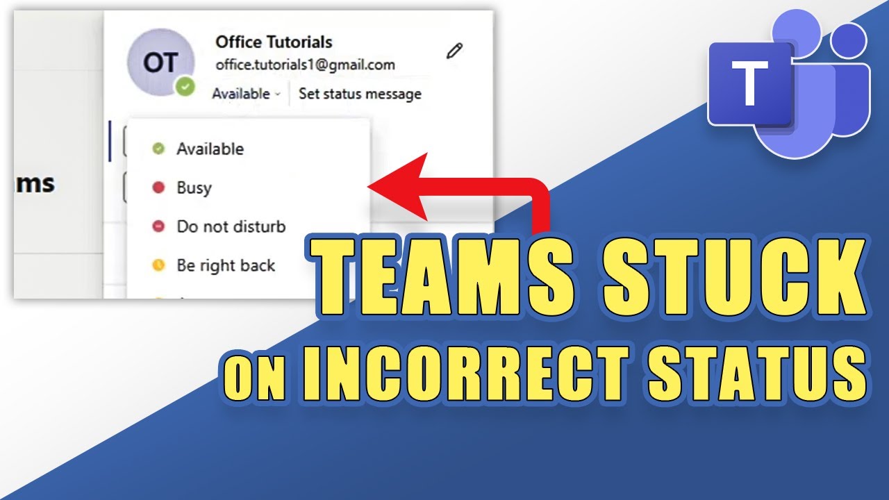 ИСПРАВЛЕНИЕ: MS Teams — зависание на неверном статусе (например, «Не в сети» или «Нет на месте»)