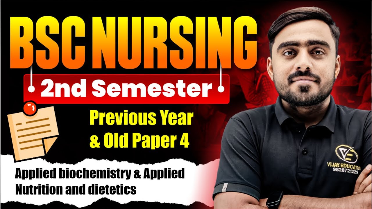 BSc Nursing 2nd Semester PYQ Solution | BSc Nursing 2nd Semester Bio Chemistry Nutrition & Dietetics