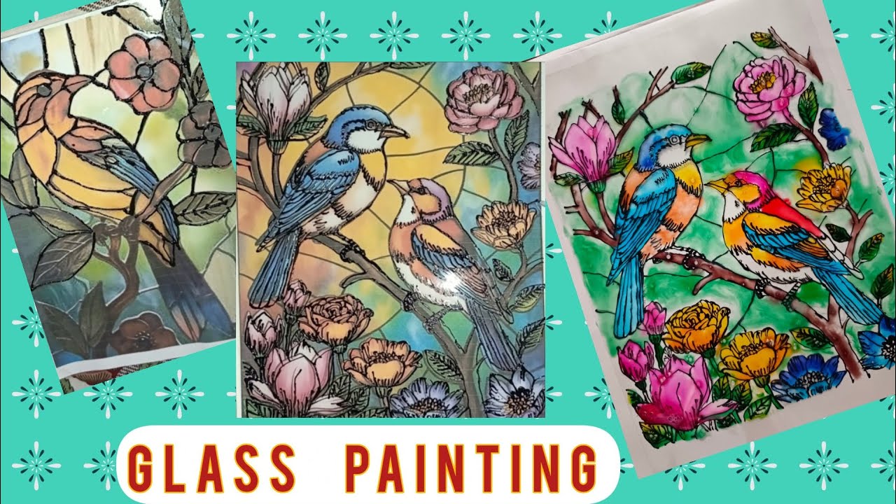 How to make beautiful glass painting 
