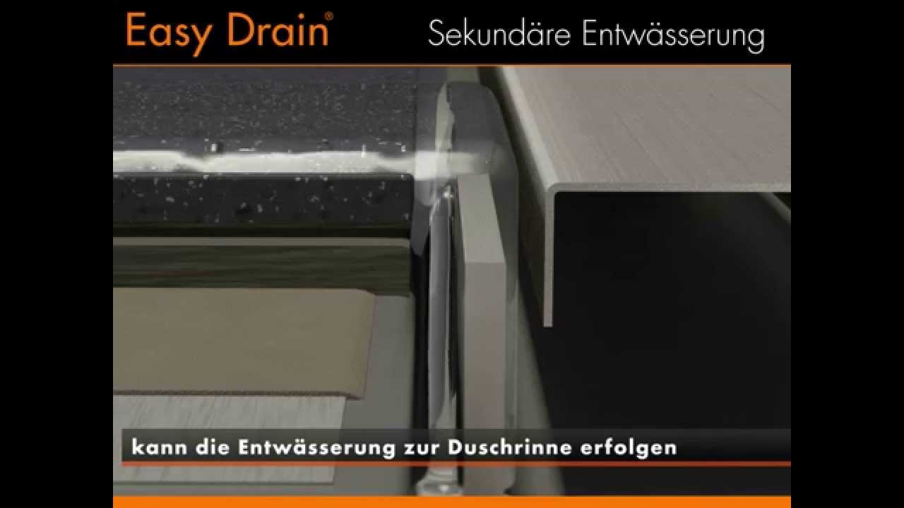 Duschrinne Sekund&auml;rentw&auml;sserung - Easy Drain (Deutsch)