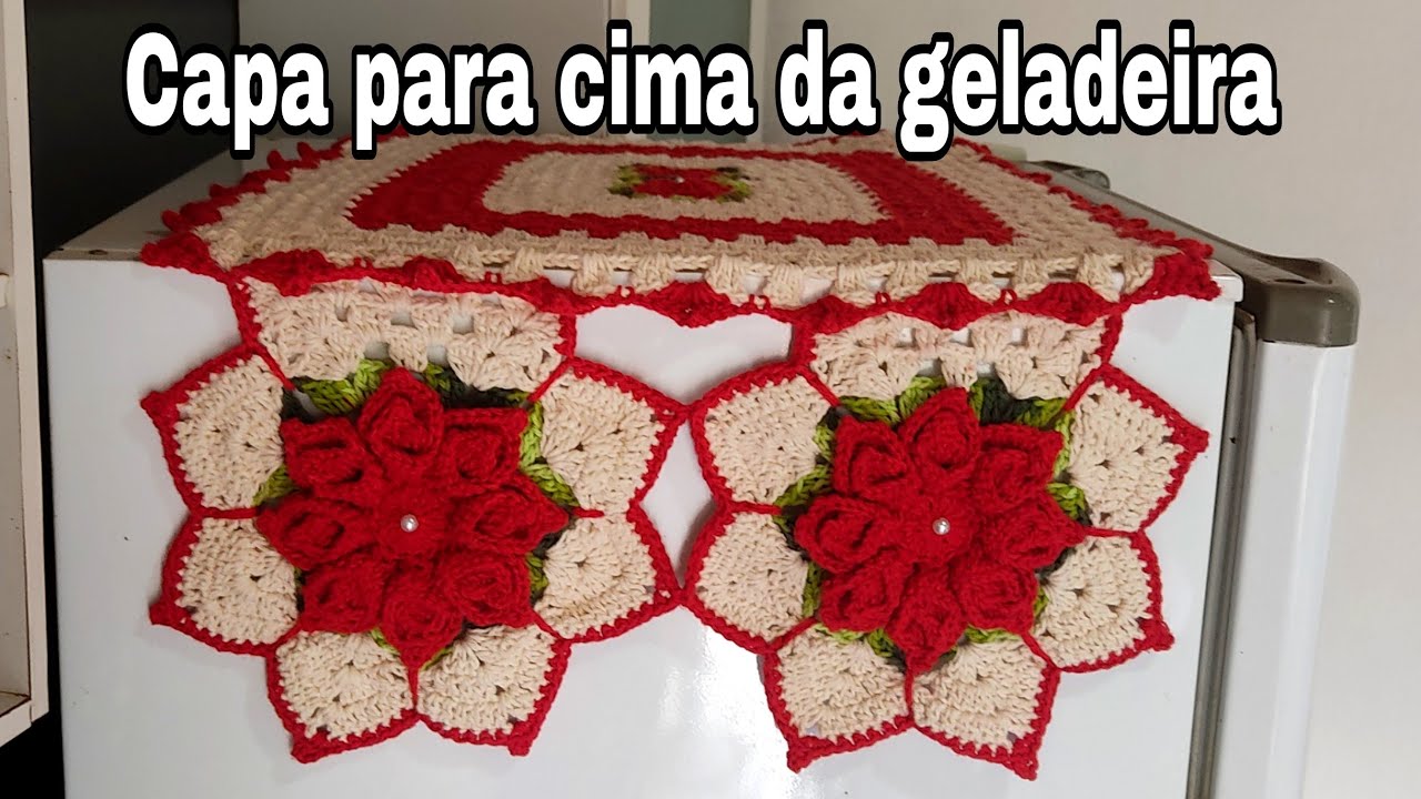 CAPA PARA CIMA DA GELADEIRA DE CROCHÊ / FÁCIL DE FAZER 💰