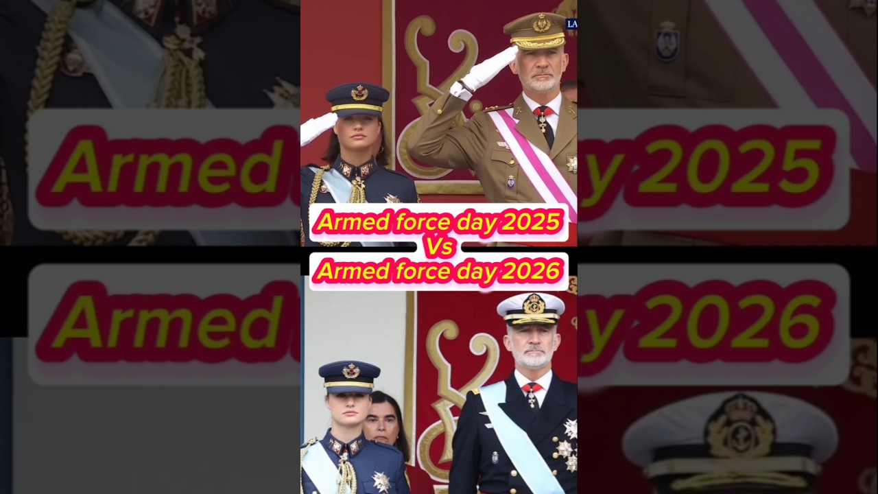 Принцесса Леонор и король Фелипе VI | День вооруженных сил 2025 против 2026 🇪🇸