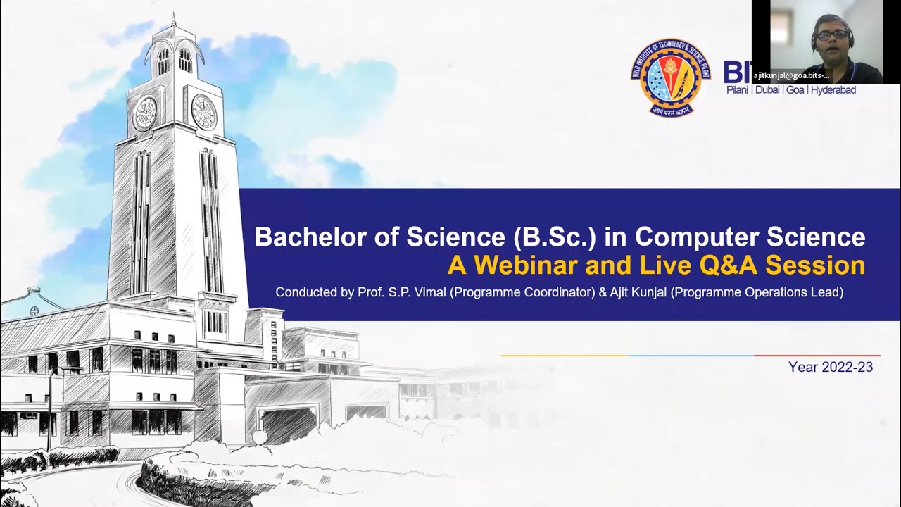 BITS Pilani BSc Computer Science Online Programme Admissions Webinar