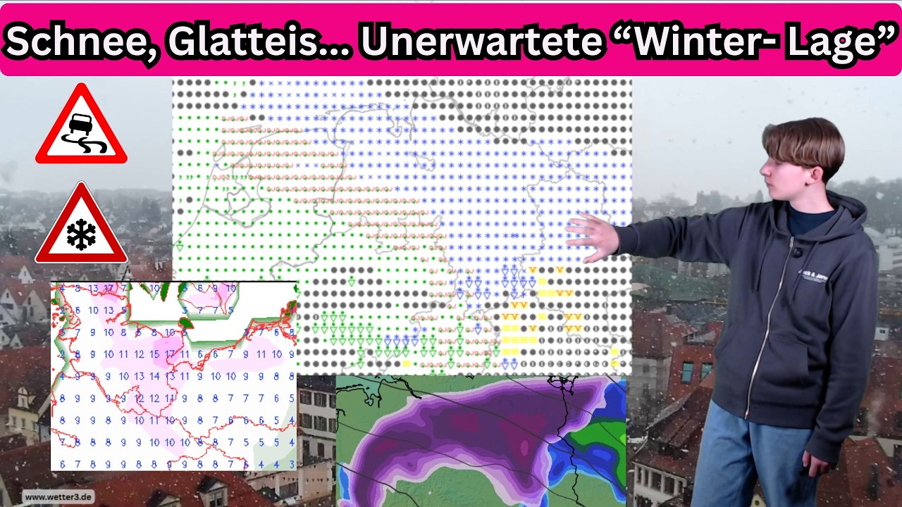 Schnee, Glatteis... Unerwartete "Winter- Lage" bis Donnerstag. Wettervorhersage 03.02.2026