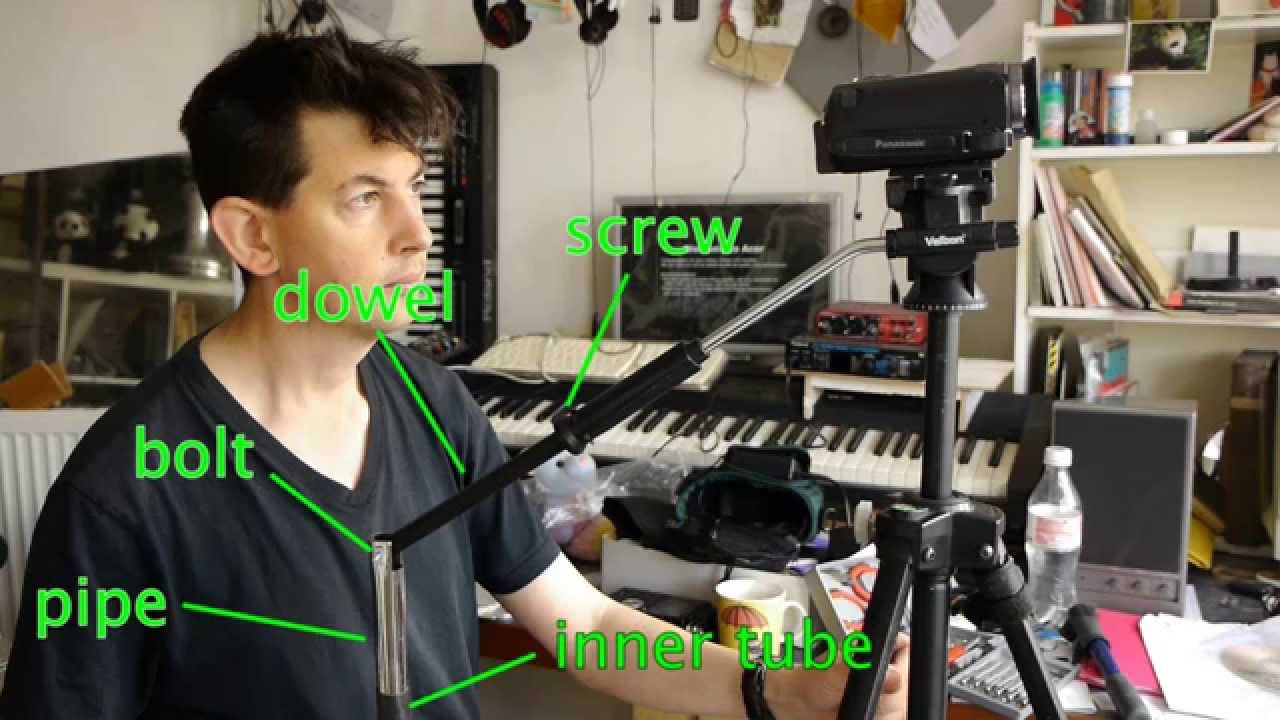 Make a DIY home-made tripod handle extension arm for smooth pain-free panning and tilting.