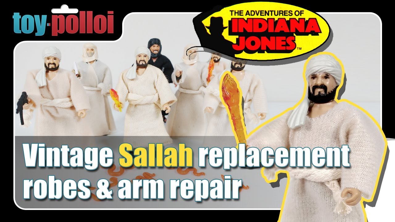 Vintage Adventures of Indiana Jones Sallah replacement robes and arm repairs - Toy Polloi