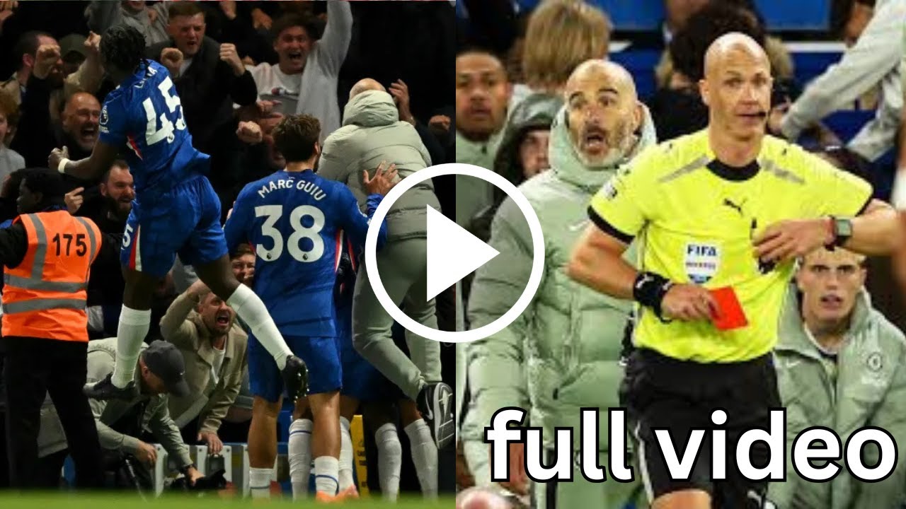 videio : Enzo Maresca Sees Red Card After Ecstatic Touchline Celebration in Chelsea vs Liverpool Win