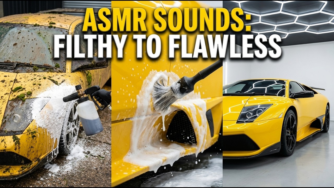 Satisfying ASMR Transformation - Filthy Lamborghini Murciélago LP640 to Showroom Shine