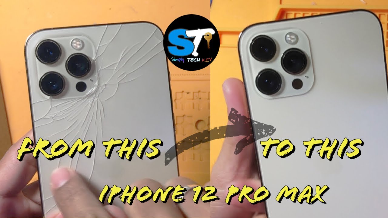 iPhone 12 pro Max broken back Glass manual replacement!  No special tool needed!