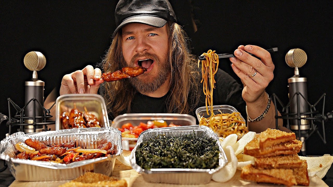 [ASMR] Eating Chinese Chicken Feast [Crunchy Triggers]