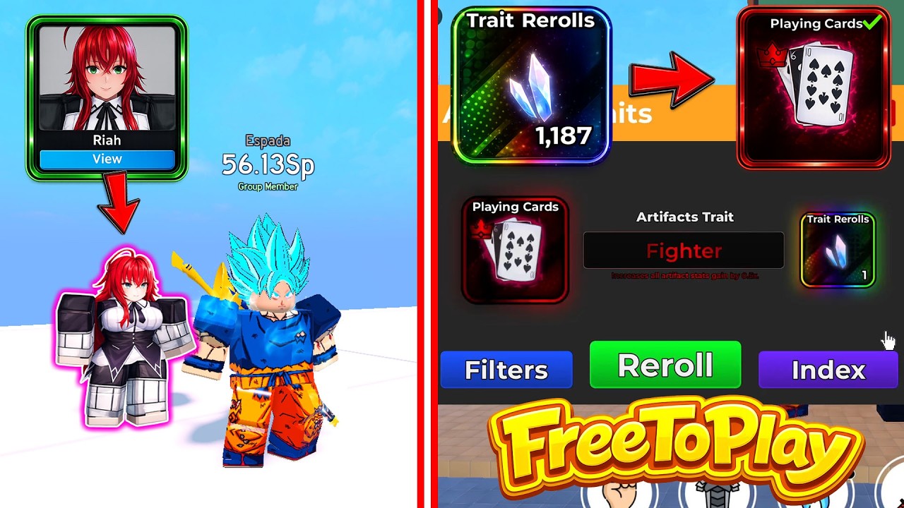 I finally got RIAS after 8 days and spending 1,187 Trait Rerolls to get FIGHTER Trait in AFSE | F2P
