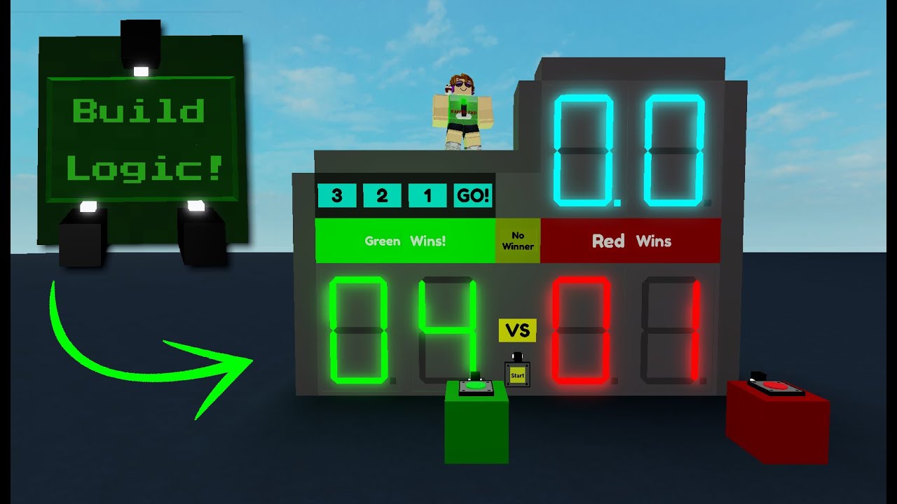 Roblox | How to make a mini clicker game in Build Logic! [Save string in desc]