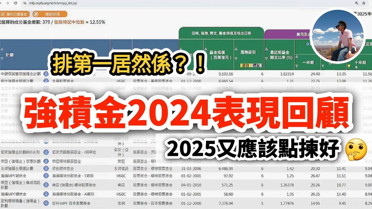 【📈MPF 2024成績表📉】上年唔賺真抵打😅｜邊個版塊最亮麗｜🤔邊間公司最出色｜🧐2025我係點睇？（CC繁中字幕）
