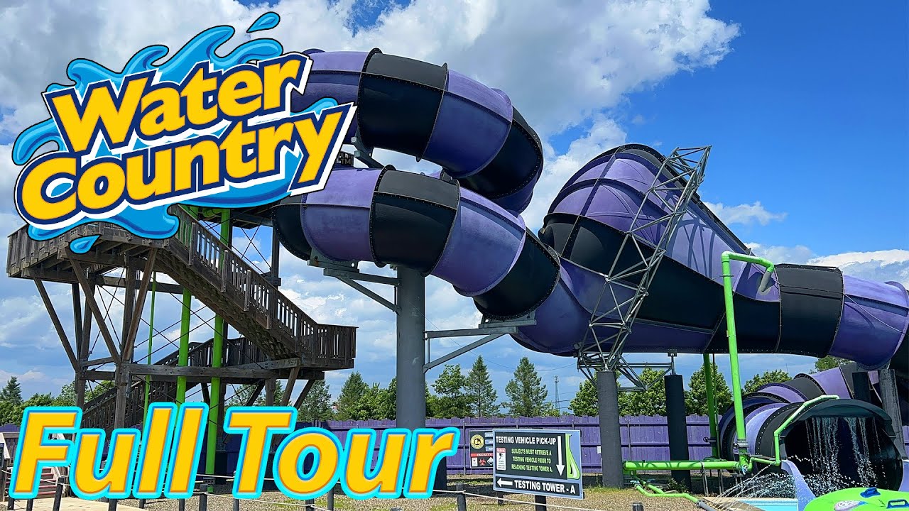 Water Country, New England's Largest Water Park | Full Tour | June 2022