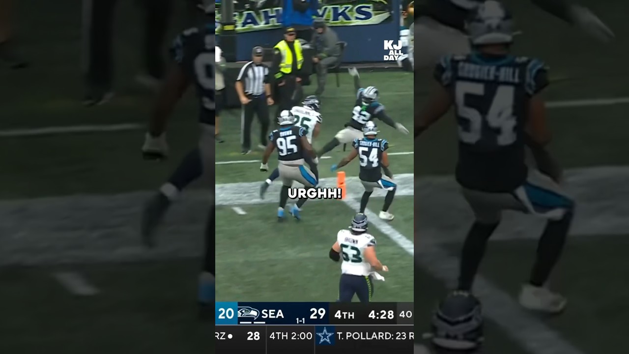 Zach Charbonnet goes full BEAST MODE and runs over a defender 👀
