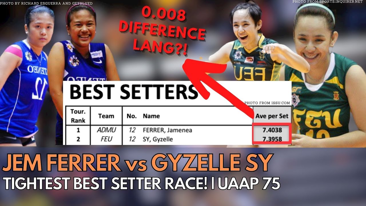 Dikit na Labanan Para sa Best Setter Award | Jem Ferrer vs Gyzelle Sy | ADMU vs FEU | UAAP Season 75