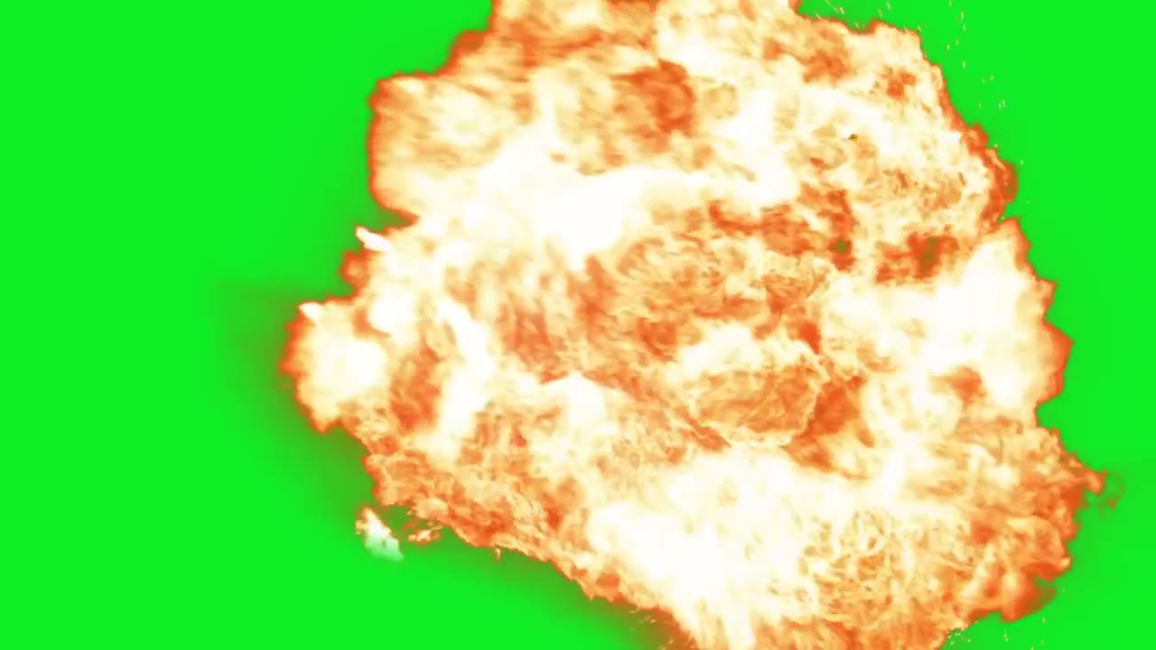 Free Green Screen Explosion Effect + Sound Effect - no copyrights-Short Version