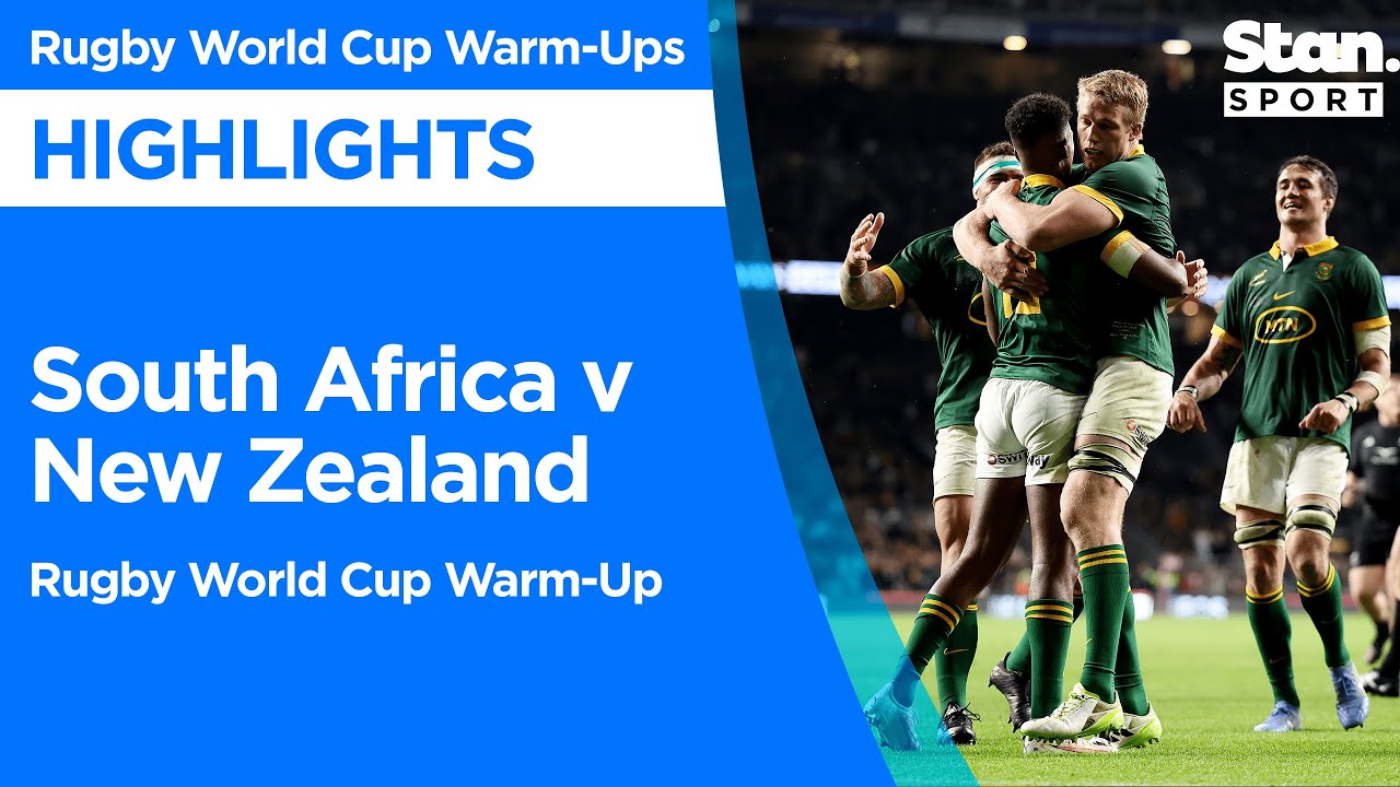 South Africa v New Zealand Highlights | Rugby World Cup Warm-Up