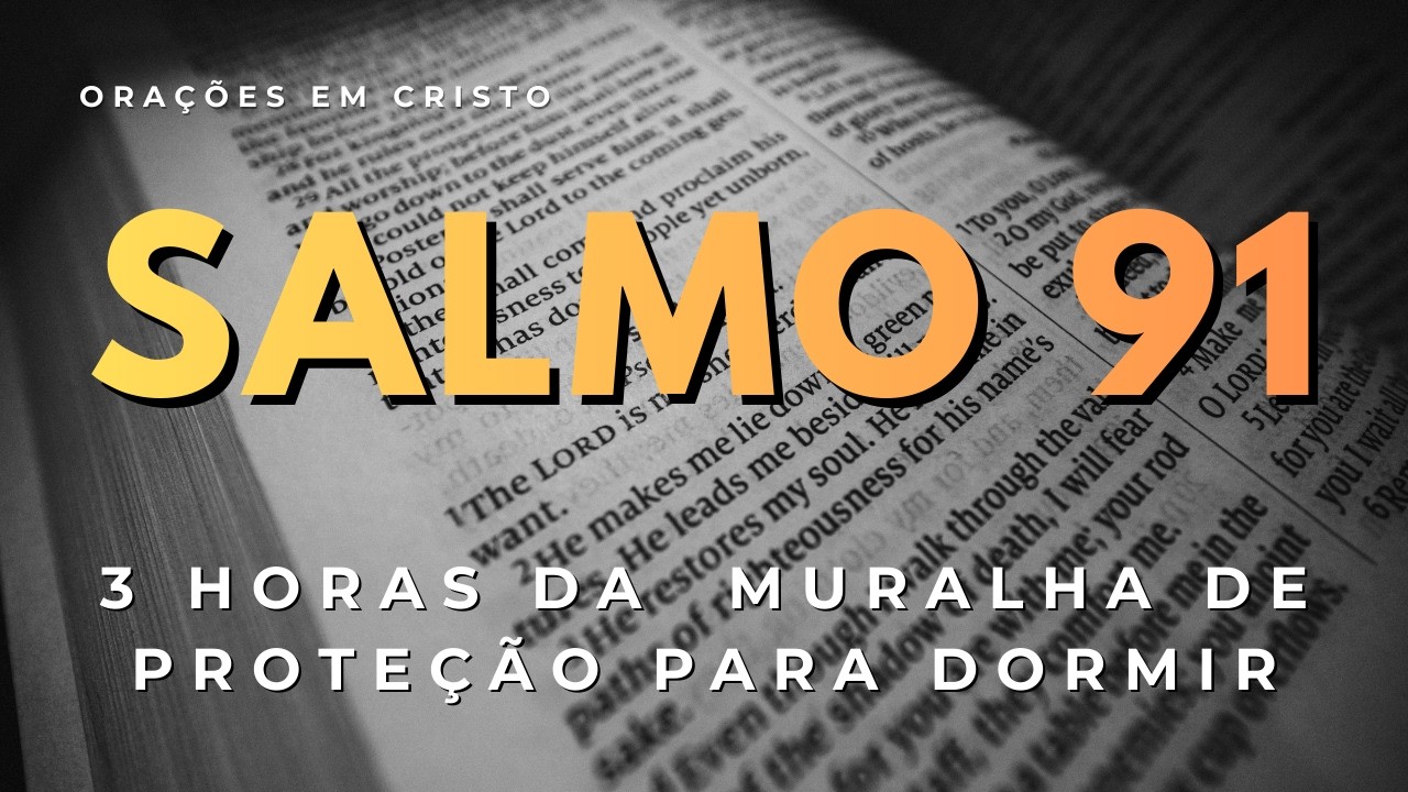Não consegue dormir? Ouça o Salmo 91 com Chuva (3 Horas Tela Escura)