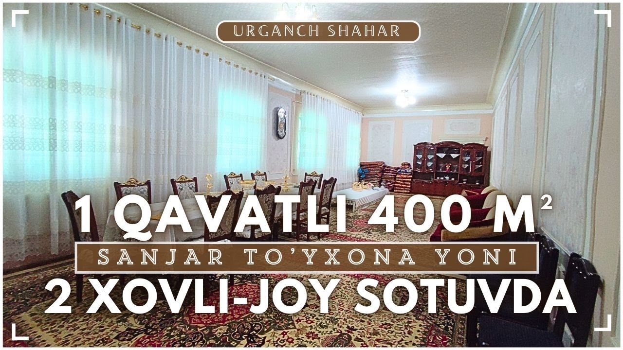 Urganch shahrida 2 ta 400 m² xovli-joylar sotiladi #xorazmuyjoynarxlari2025