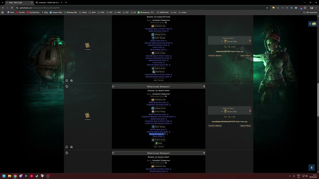 How to search for a good Combatant Mercenary | PoE 3.29 Allflame