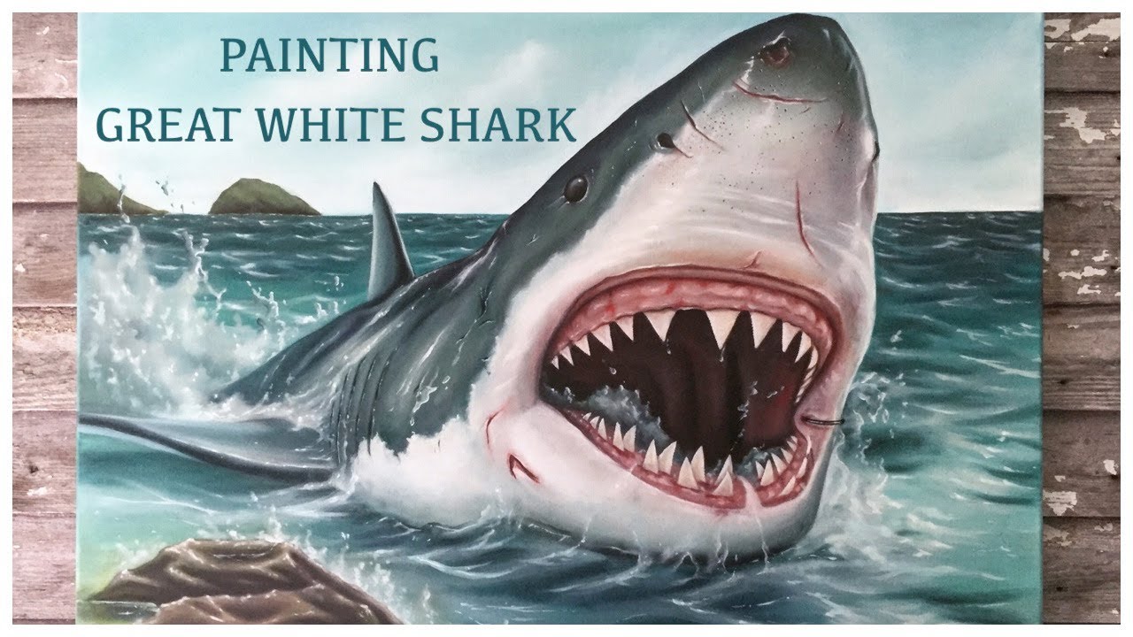 Great White Shark Painting