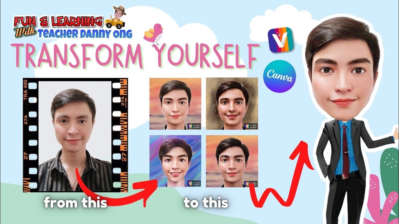 TRANSFORM YOURSELF INTO 3D CARICATURE USING CANVA AND VOILA