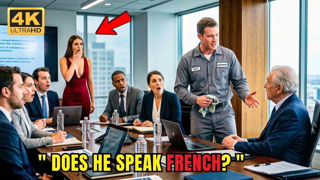 Coworkers Mocked the Single Dad Janitor — Then He Spoke Perfect French
