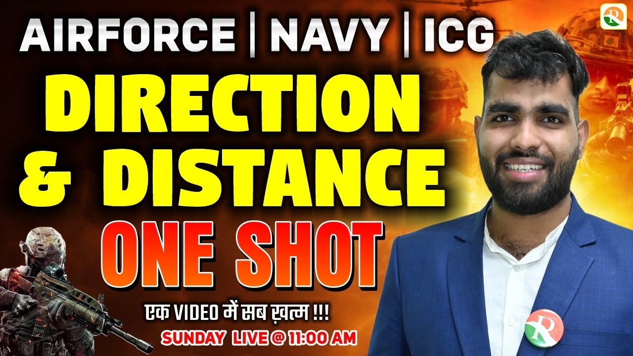 Direction & Distance OneShot | Airforce, Navy | Airforce Reasoning Classes |  Reasoning