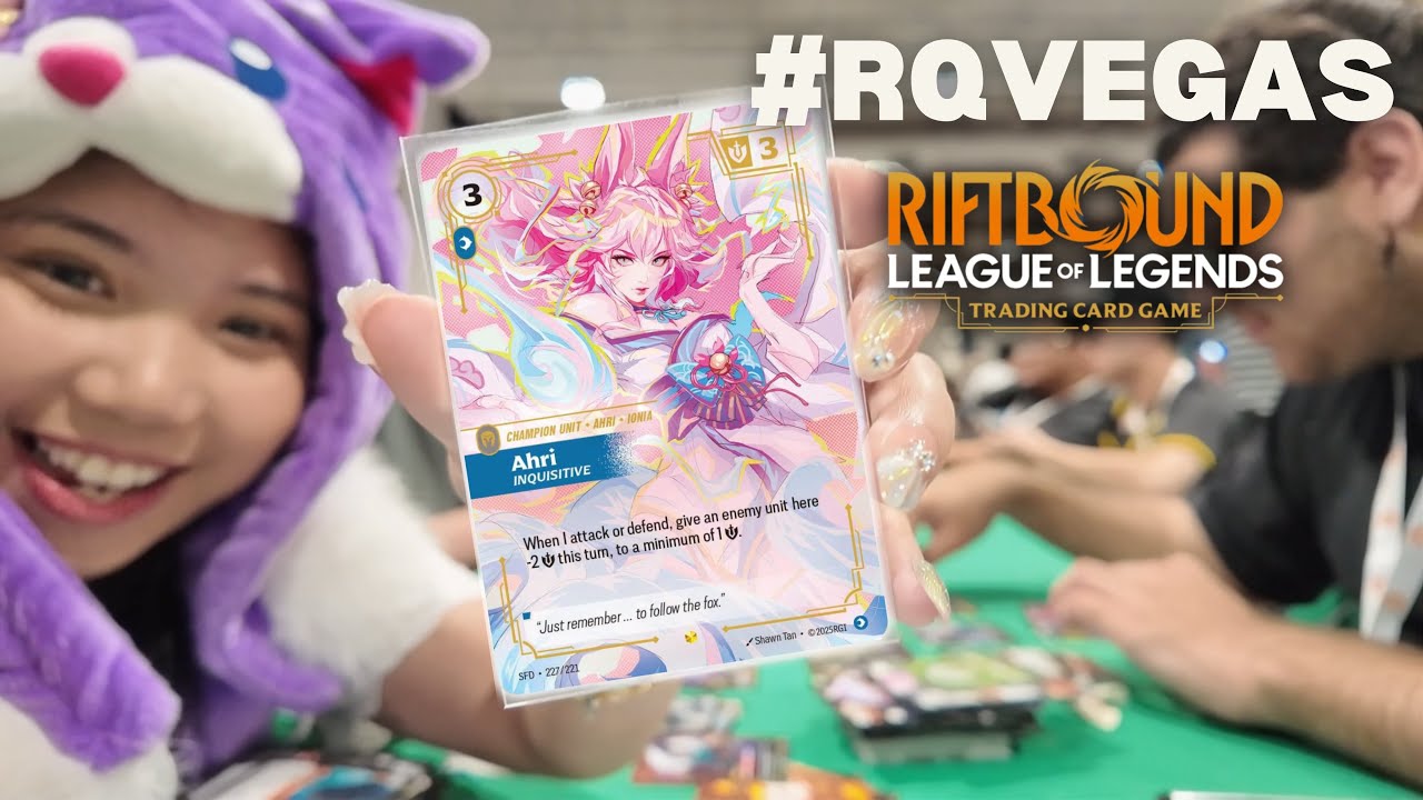 i pulled my chase card?! riftbound regional qualifier in vegas! #RQVegas, good eats + good pulls ⋆˚꩜