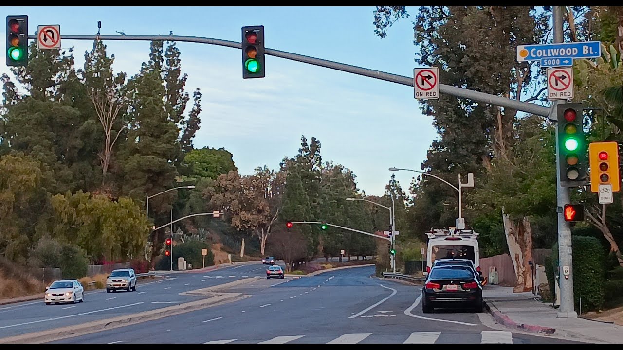 (AFTER) New Bike Traffic Light & New Countdown Pedestrian Light (Montezuma Rd & Collwood Blvd)