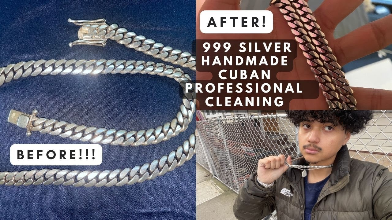 Getting 8MM Handmade HarlemBling 999 Silver Miami Cuban Link Professional Cleaned + 2 Month Update